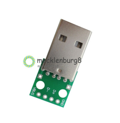 2/5/10/20/50Stks. Male USB to DIP Adapter Converter 4pin 2.54mm DIY Power Supply