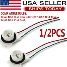 Light Bulbs Socket 1/2 Wire Harness 3157 3156 for Chevrolet Silverado GMC Sierra