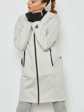 NIKE TECH FLEECE JACKET LIGHT BONE/BLACK WOMEN SIZE XS