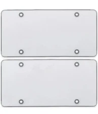 NEW CLEAR LICENSE PLATE COVER BUG SHIELD FLAT 2 PLASTIC TAG PROTECTOR