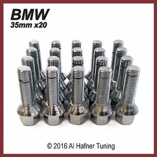 BMW 35mm Silver Extended Wheel Lug Bolts 12x1.5 (set of 10)