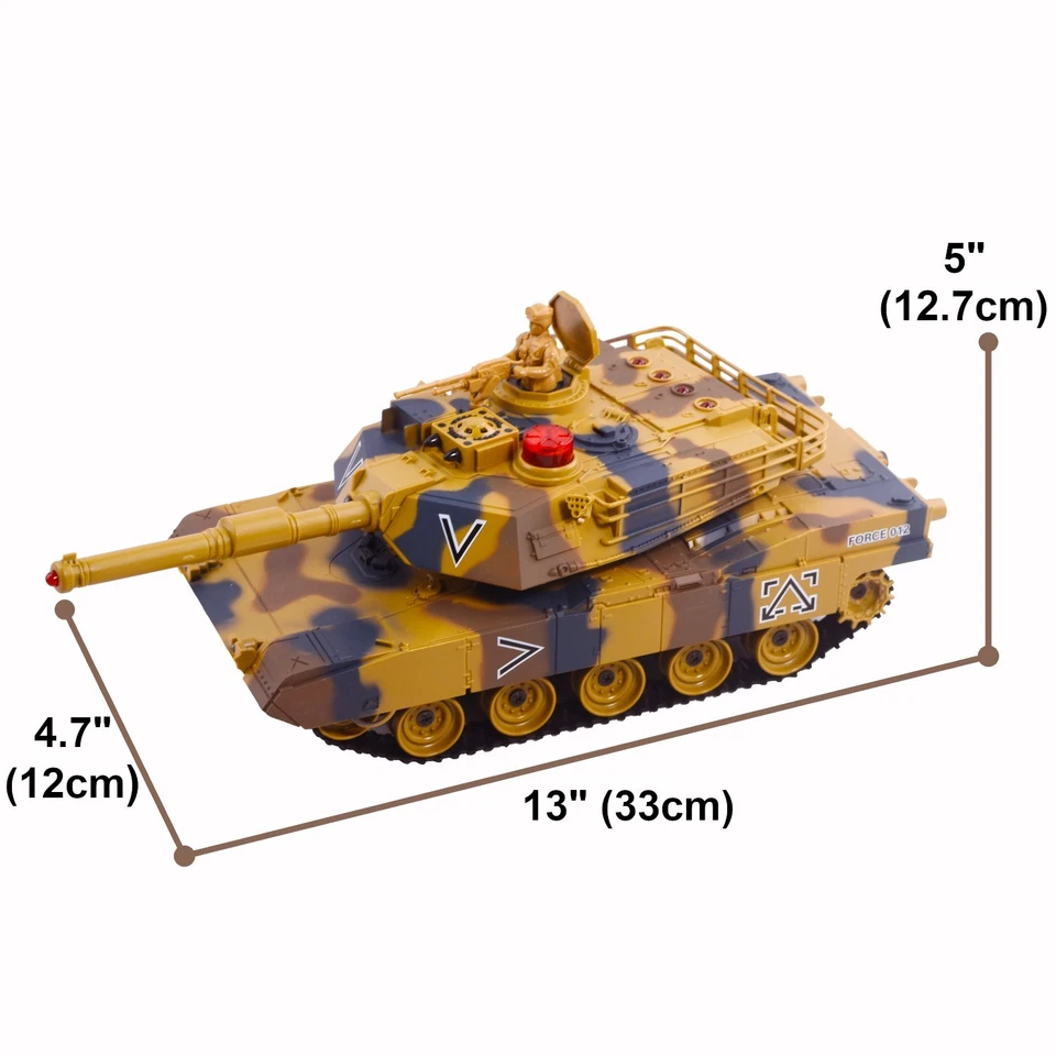 Abrams M1A2 US MBT Tank 1/24 Metal RC Panzer Toy RTR IR Smoke Sound Light Recoil - Image 2 of 4