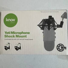 Knox Gear Yeti Microphone Shock Mount Use On 3/8 and 5/8 Mounts New In Package