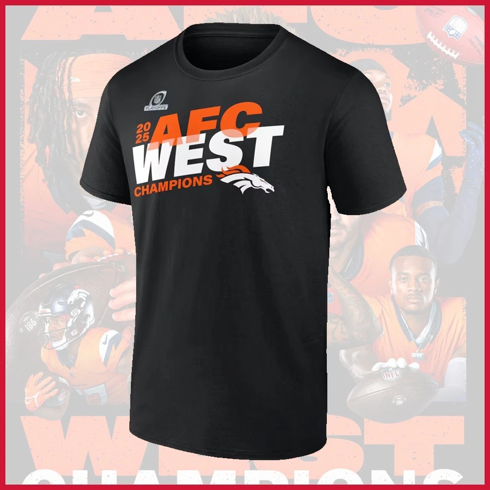 Denver Broncos 2025 AFC West Division Champions Conquer Tee
