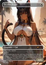 MTG - Ocelot Pride - Fanart Borderless Style - EDH / Playtest