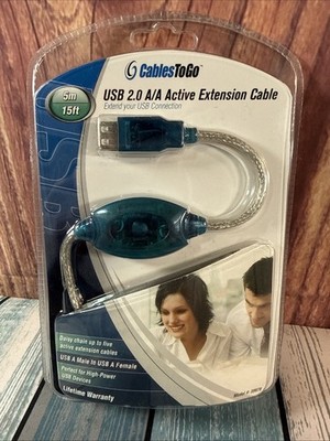 C2G Cables to Go Active Extension Cable Male to Female USB 2.0 5M 39978
