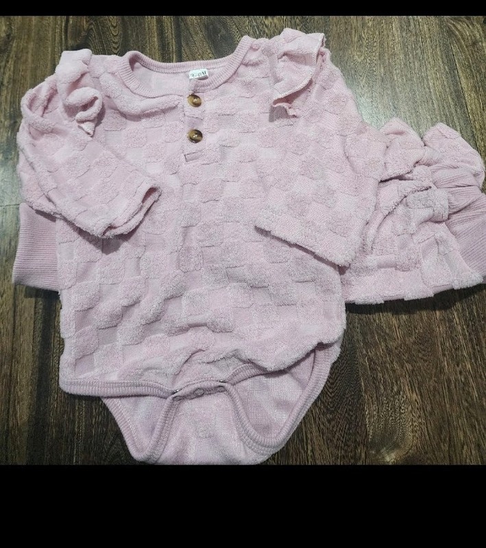 Girls 3-6 Month Checkered Design Outfit