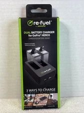 DIGIPOWER re-fuel Dual Battery Charger For GOPRO HERO5 3 Ways To Charge USB Port