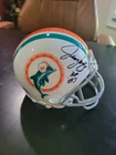 Jim Langer Autographed Miami Dolphins Mini Helmet w/ HoF '87 Inscr. (JSA COA)
