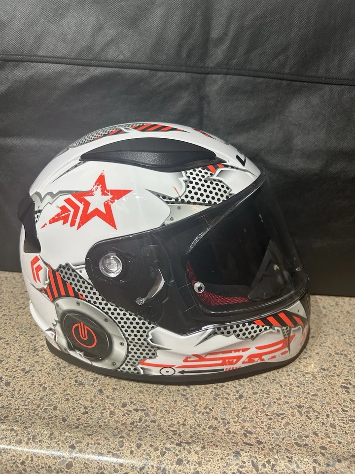 Capacete de motocicleta LS2 Rapid Mini juvenil rosto inteiro, tamanho médio - Imagem 3 de 4