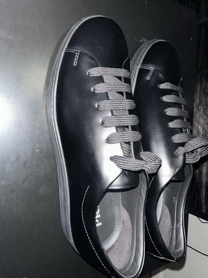 Prada Brushed Leather Sneakers - 4E2996 - Black - New In Box | eBay