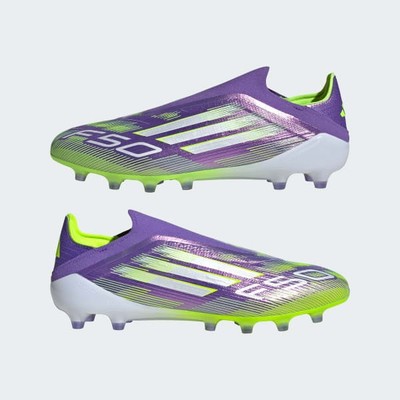 Size 11.5 - adidas F50 Elite Laceless AG Purple Rush Cloud White