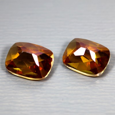 ct (2pcs) MATCHING PAIR Cushion Cut (10 x mm) Twilight Topaz Gemstone