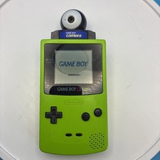 1998 Nintendo Game Boy CGB-001 Handheld Lime Green With Camera MGB-006 READ