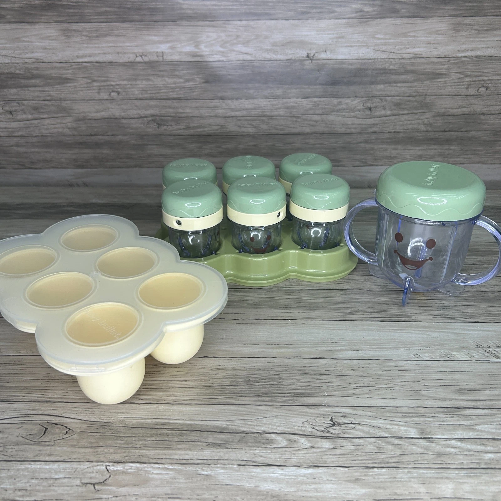 Magic Bullet Baby Bullet Container Jar Lot Replacement Green