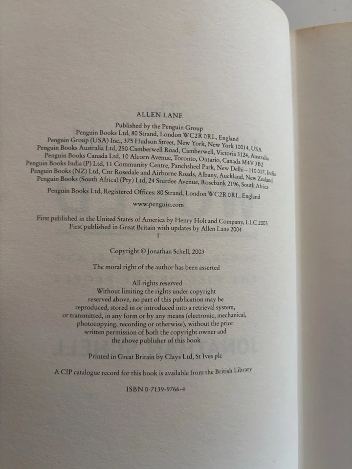 The Unconquerable World: Power, Nonviolence and the Will of the People - Schell - Image 3 of 4