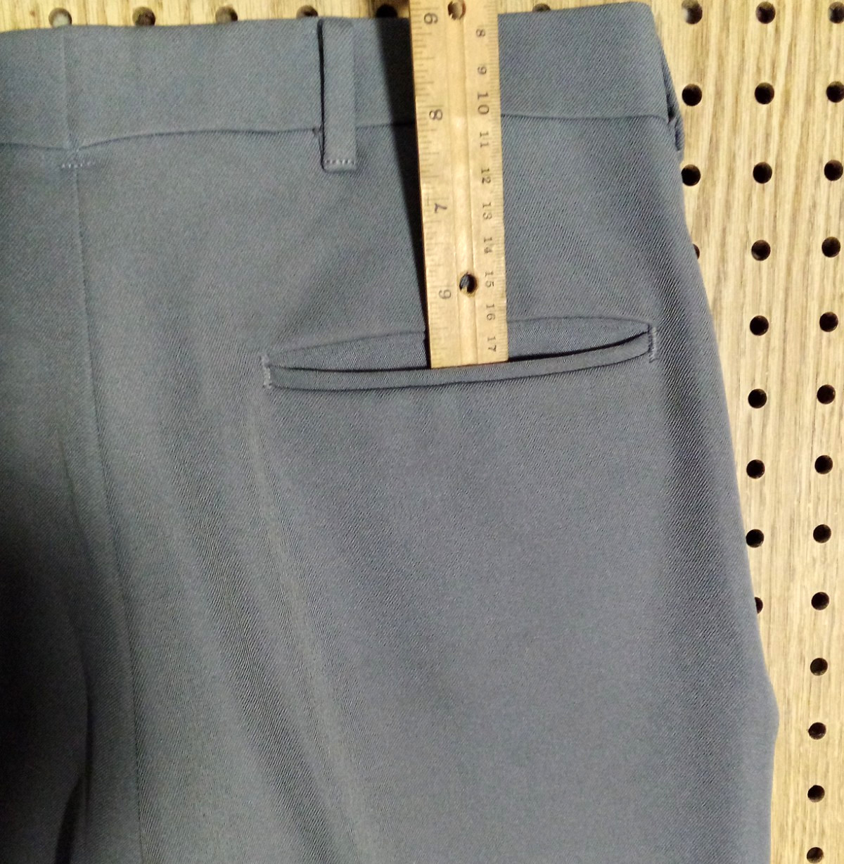 All Seasons Comfort Action Mens Grey Woven Dress Pants W30 L34 Super Stretch