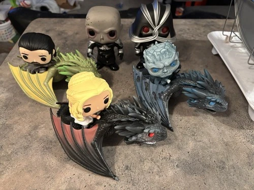 Funko Pop! Game Of Thrones Lot Of 5 Pop Rides + Deluxe Dragons Mountain LOOSE