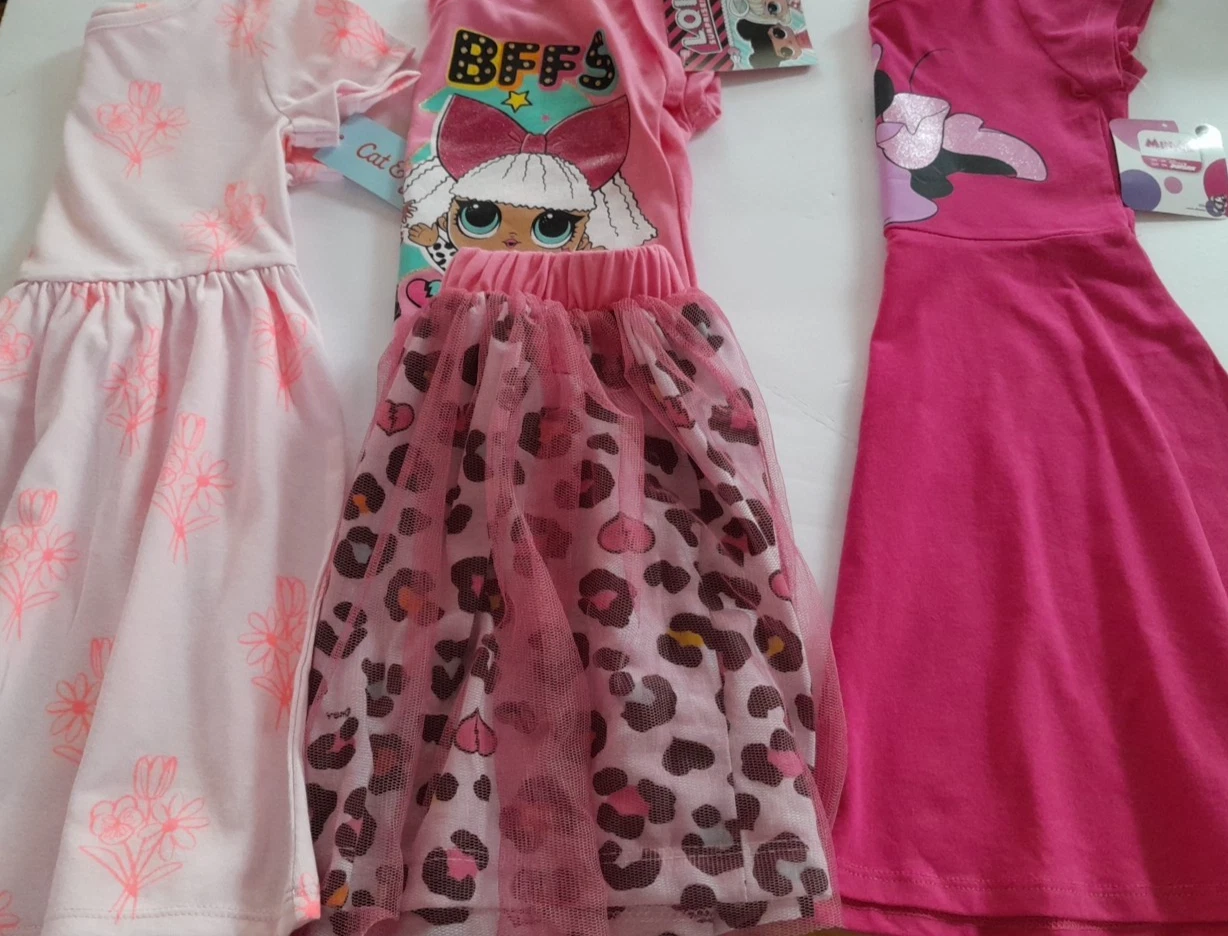 Girls Size 4 Clothing Lot Disney LOL Surprise Dress Skirt Set Summer Outfits