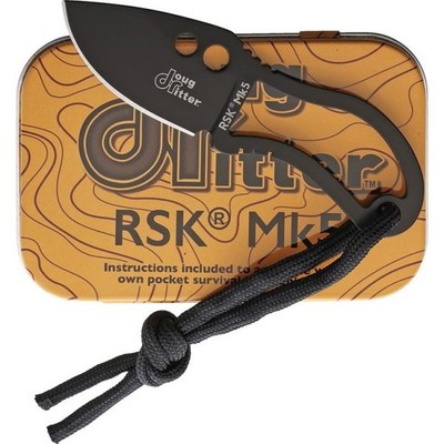 Doug Ritter RSK MK5 Fixed 1.75'' 2Cr13 Steel Blade Black Skeletonized Handle