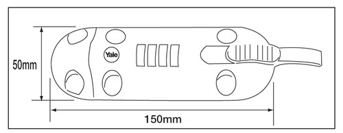 YALE COMBINATION BOLT / LOCK 150mm - GARAGE, SHED, GATE - SILVER (ZINC) - NEW - Picture 5 of 5