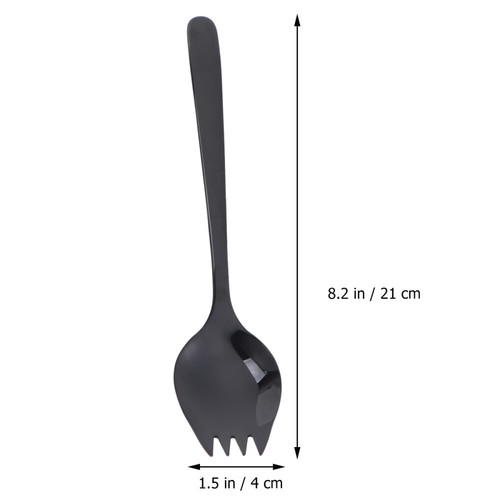 Creative 304 Stainless Steel Sporks Salad Noodles Heavy Duty Spoon Fork k - Picture 8 of 9