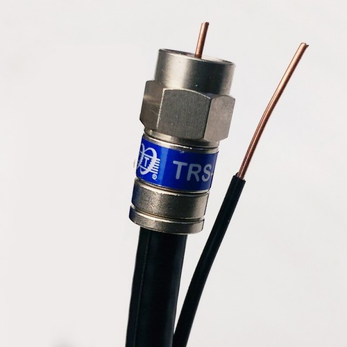 RG6 OUTDOOR DIRECT BURIAL COAXIAL CABLE WITH MESSENGER & INSTALLED F-CONNECTORS - Picture 4 of 11