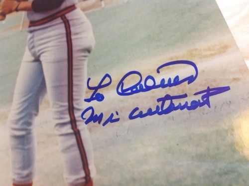 Foto Automática Leo Cárdenas Autógrafo California Angels 8x10 Inscrita Sr. LOA - Imagen 3 de 3