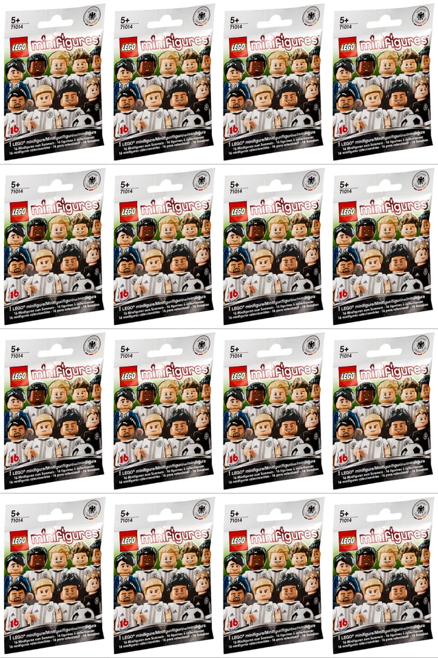 Complete Set of (16) Lego Deutscher Footballers Soccer DFB Minifigures 71014 New - Image 2 of 4