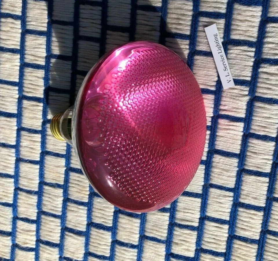 100 WATT rich PINK outdoor flood LIGHT BULB PAR38 sub BR38 one piece 100BR38 - Image 3 of 4