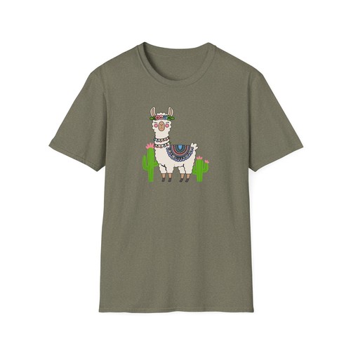 Cute Llama T-Shirt, Unisex Softstyle Tee, Perfect for Llama Lovers - Picture 10 of 25
