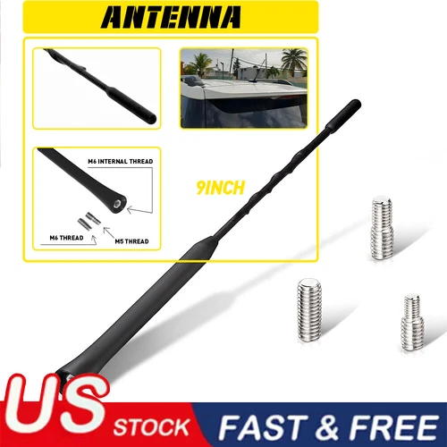 9" Black Antenna Mast Power Radio AM/FM for FORD EXPLORER 2011-2020 Brand New