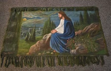 1934 Reigion Oil Painting Art Jesus Christ on Canvas Christianity Large