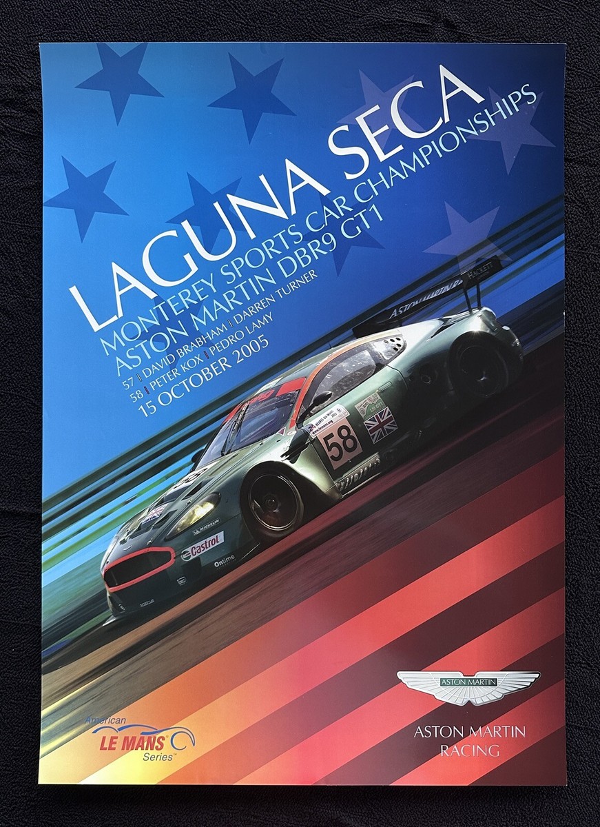 2005 Aston Martin DBR9 GT1 Laguna Seca Road Atlanta 2 Sided Race
