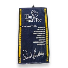 Vintage David Leadbetter Golf Swing Training Putter Towel w/Clip The First Tee
