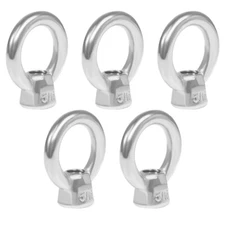 5/16 -1/4“ 316 Stainless Steel Threaded Nut Fastener, UNC lifting eye nut, 5PCS