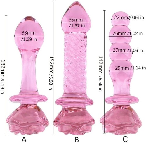 Big Butt Plug Crystal Glass Plug Dildo Suction Cup Sex Toys For Women Men - Picture 6 of 8