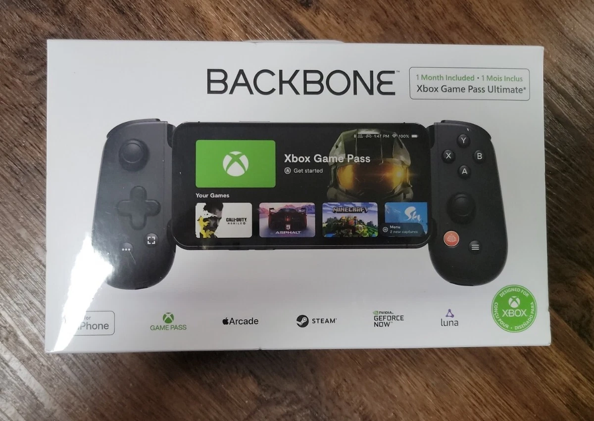 Lightning Backbone One for iPhone Compatible with Xbox, PlayStation & Steam- NEW