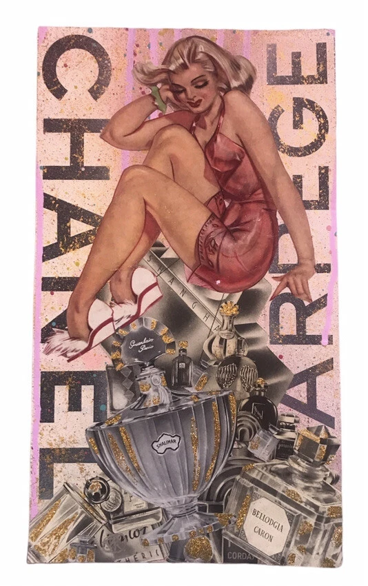 Collage de medios mixtos de Pete Reilly THR 9,5” X 16,5” enmarcado de lujo está en... Foto 3 de 4