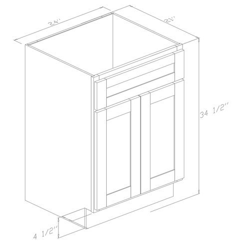 RTA Bathroom Vanity Sink Base, Shaker Bathroom Cabinet Base - Picture 4 of 106