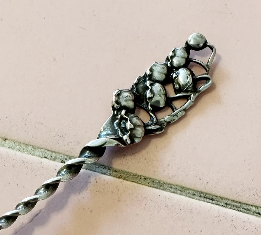 古董纯银纪念品勺子来自田纳西州查塔努加百合谷 — 第 2/4 张图片