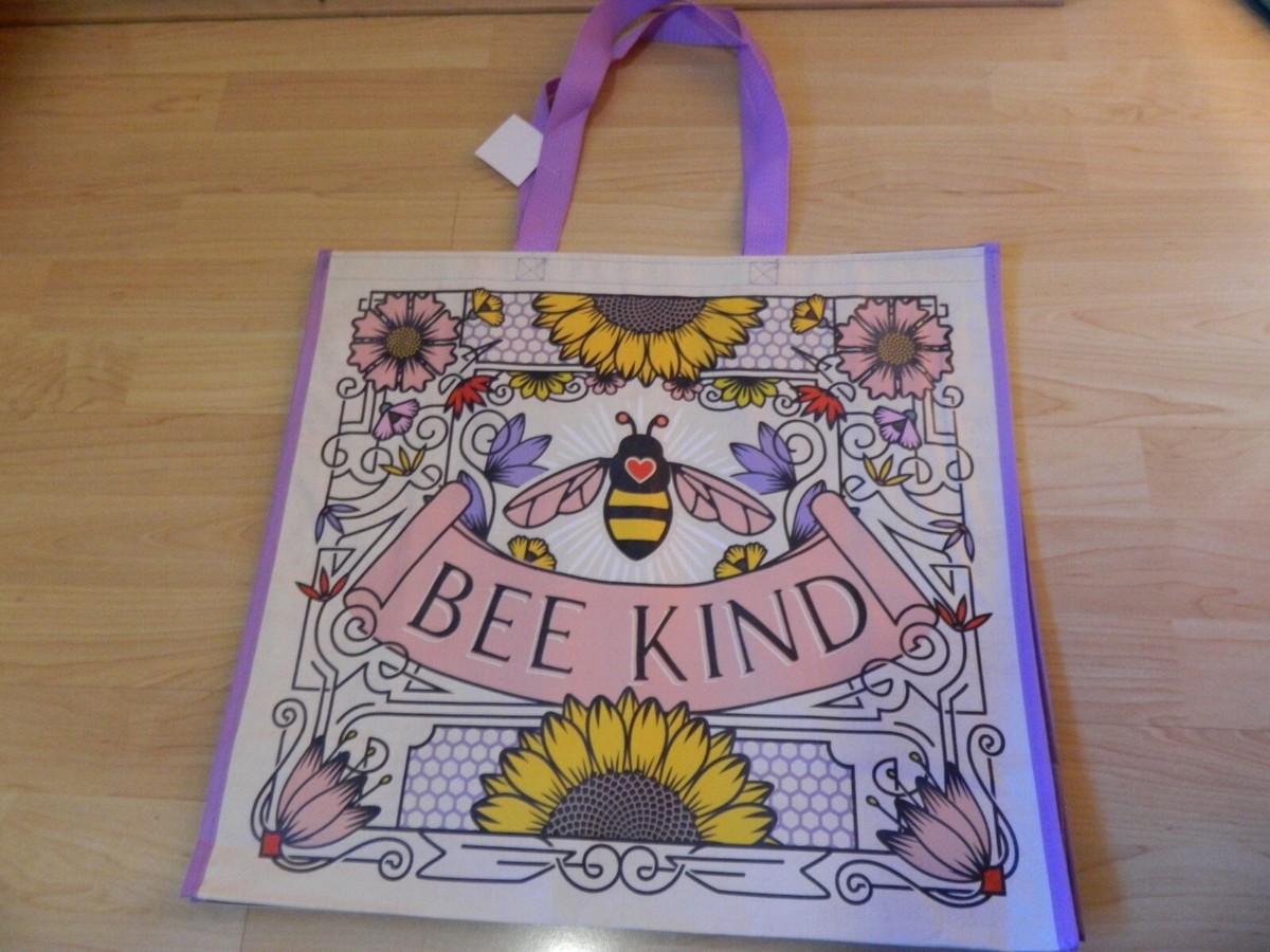NEW EXTRA LARGE XL BEE KIND BE KIND SHOPPER SHOPPING BAG