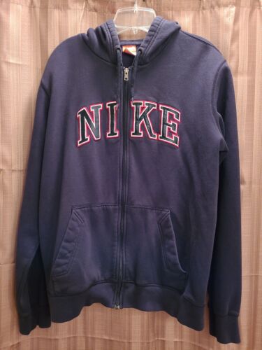NIKE brand Zipped Up Hooded Sweatshirt Adult X-Lar