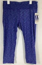 NWT Womens Active Life Reversible Work Out Capris Size Xl $78
