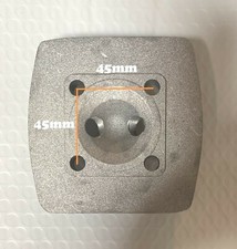 45mm Aluminum Dual Spark Plug Head for 80cc 2-Stroke Gas Motor Engine Bike