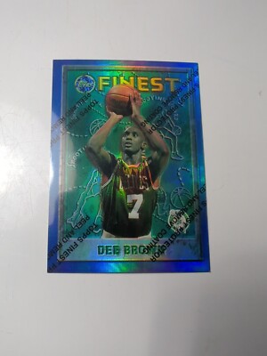 1995-96 TOPPS FINEST REFRACTOR W/ COATING #29 DEE BROWN BOSTON CELTICS NBA