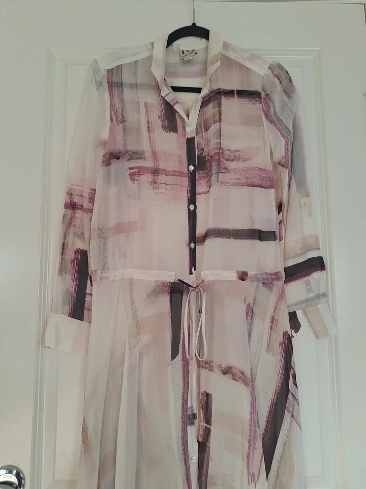 Vestido túnica seda manga larga alto hippie talla XS Foto 4 de 4