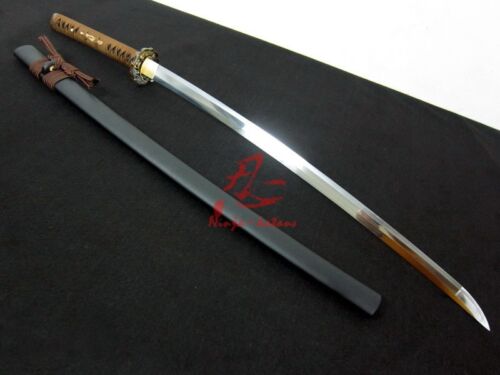 battle ready 9260spring steel blade full tang dragon tsuba jp katana sword sharp - Afbeelding 1 van 12