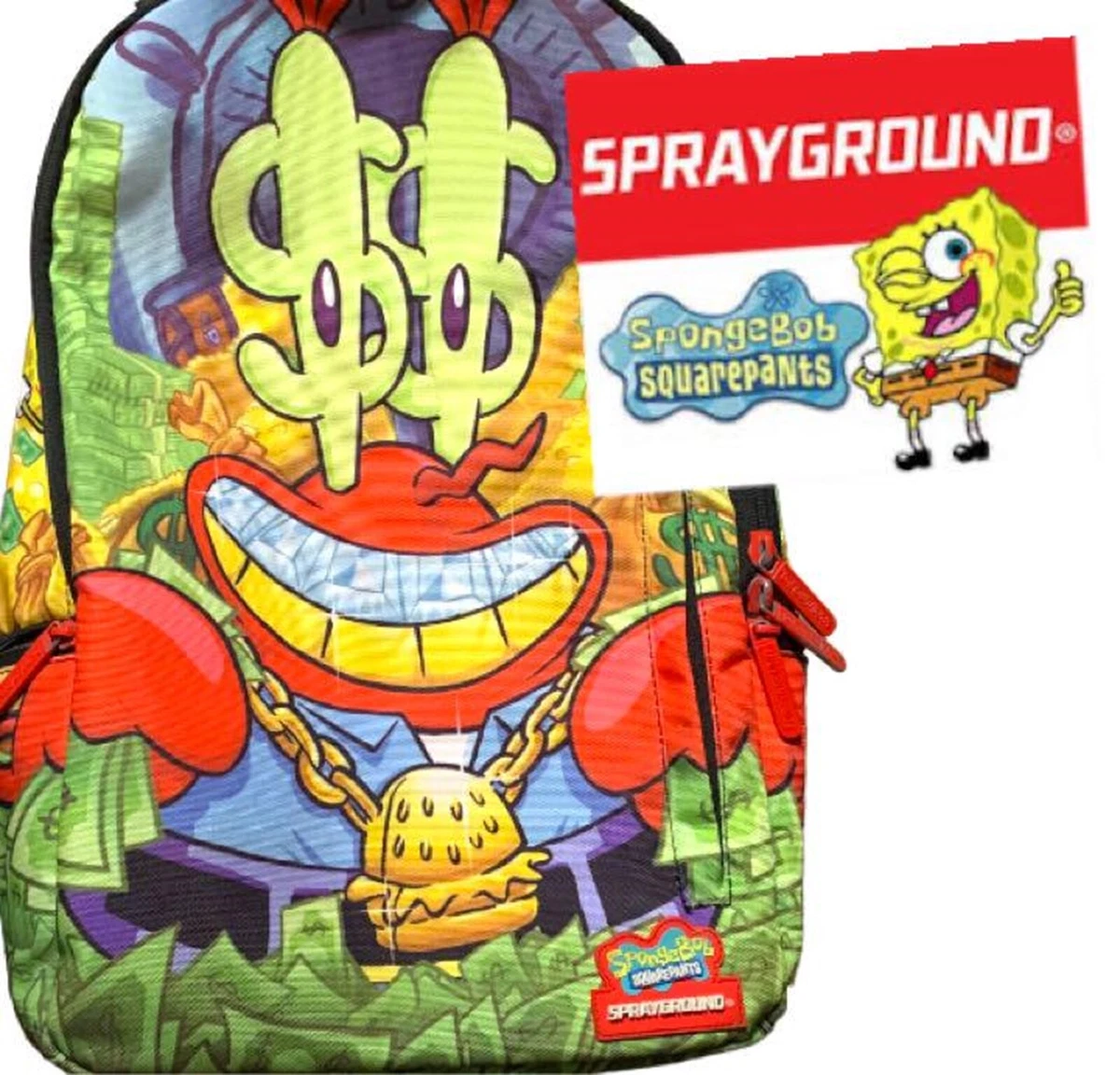 SPRAYGROUND Spongebob Backpack Collaboration Model From JAPAN