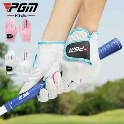 PGM 1 Pcs Boys Girls Breathable Skid-proof Golf Gloves Kids Elastic Soft Mittens